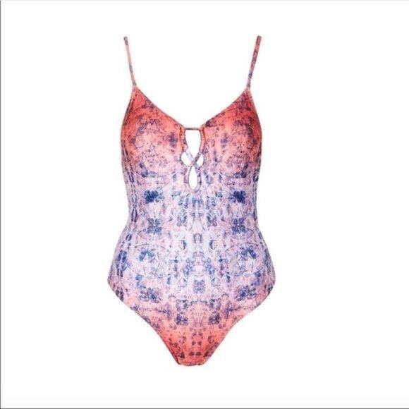 NWOT TopShop Ombré Geo One-Piece Swimsuit Sz 8 - Picture 3 of 9